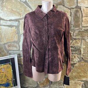 NWT Allan Denis Suede Leather Shacket – Women’s XL